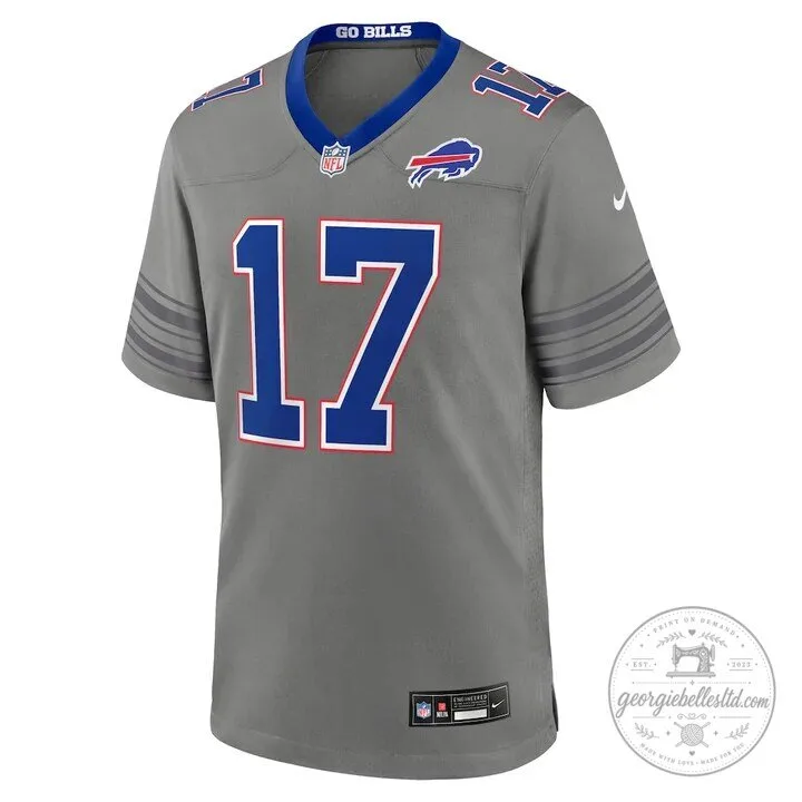 Josh Allen Buffalo Bills Gray Stitched Limited Football Jersey 4 Josh Allen Buffalo Bills Gray Stitched Limited Football Jersey