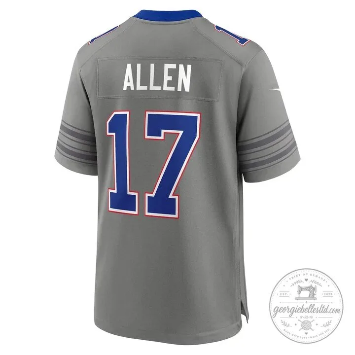 Josh Allen Buffalo Bills Gray Stitched Limited Football Jersey 5 Josh Allen Buffalo Bills Gray Stitched Limited Football Jersey