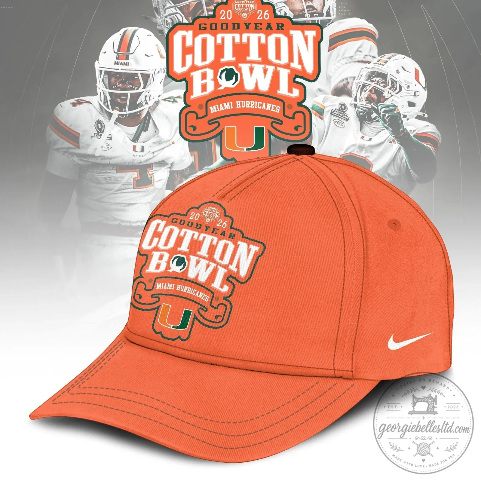 Miami Hurricanes Football 2026 Goodyear Cotton Bowl Champions T-Shirt 6 Miami Hurricanes Football 2026 Goodyear Cotton Bowl Champions T-Shirt