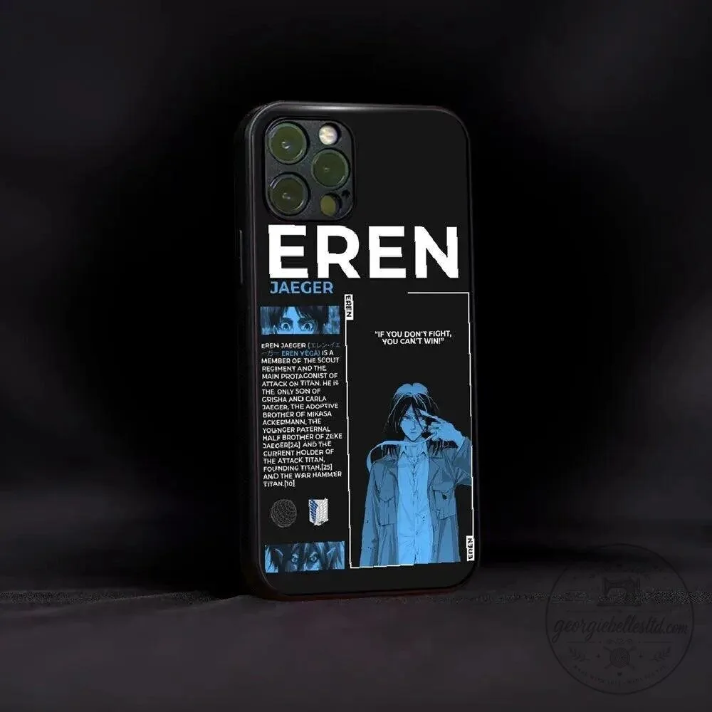 Eren Jaeger Attack on Titan Anime Character Phone Case