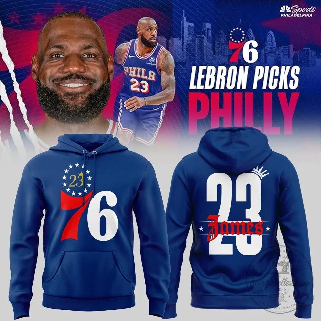 Philadelphia 76ers LeBron James Welcome to Philly Blue Hoodie