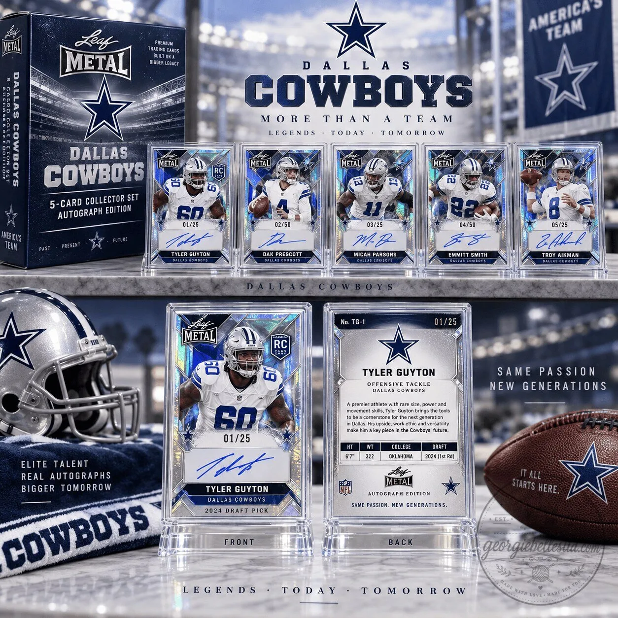 Dallas Cowboys 5-Card Collector Set Autograph Edition Trading Card Box