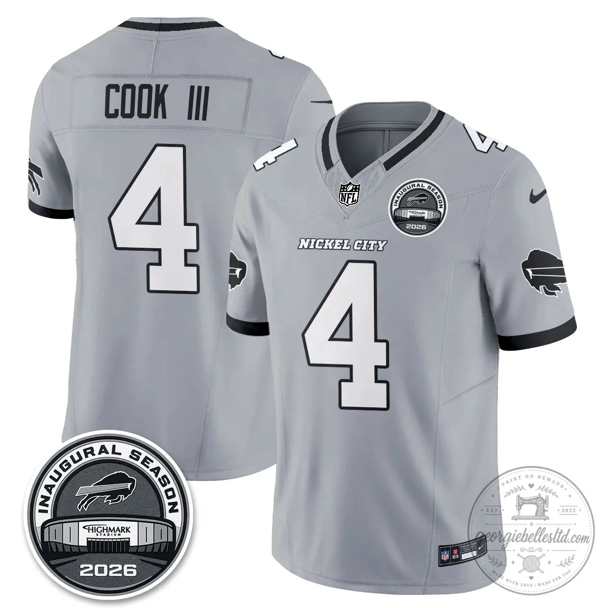 Buffalo Bills Josh Allen Nickel City Inaugural Season 2026 Football Jersey 21 Buffalo Bills Josh Allen Nickel City Inaugural Season 2026 Football Jersey
