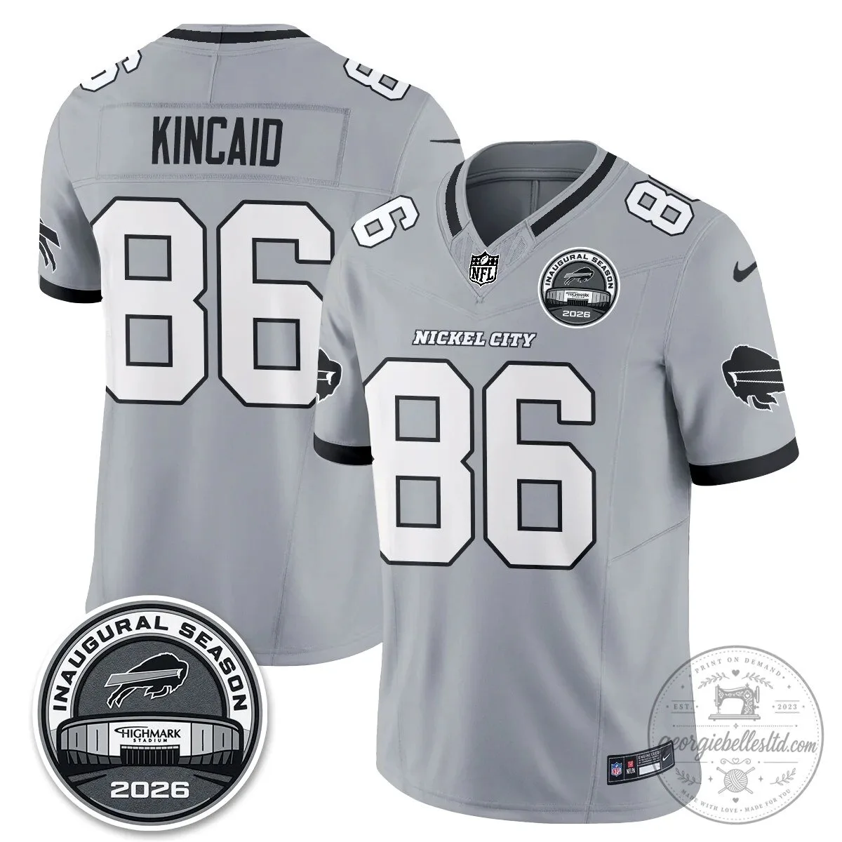 Buffalo Bills Josh Allen Nickel City Inaugural Season 2026 Football Jersey 23 Buffalo Bills Josh Allen Nickel City Inaugural Season 2026 Football Jersey