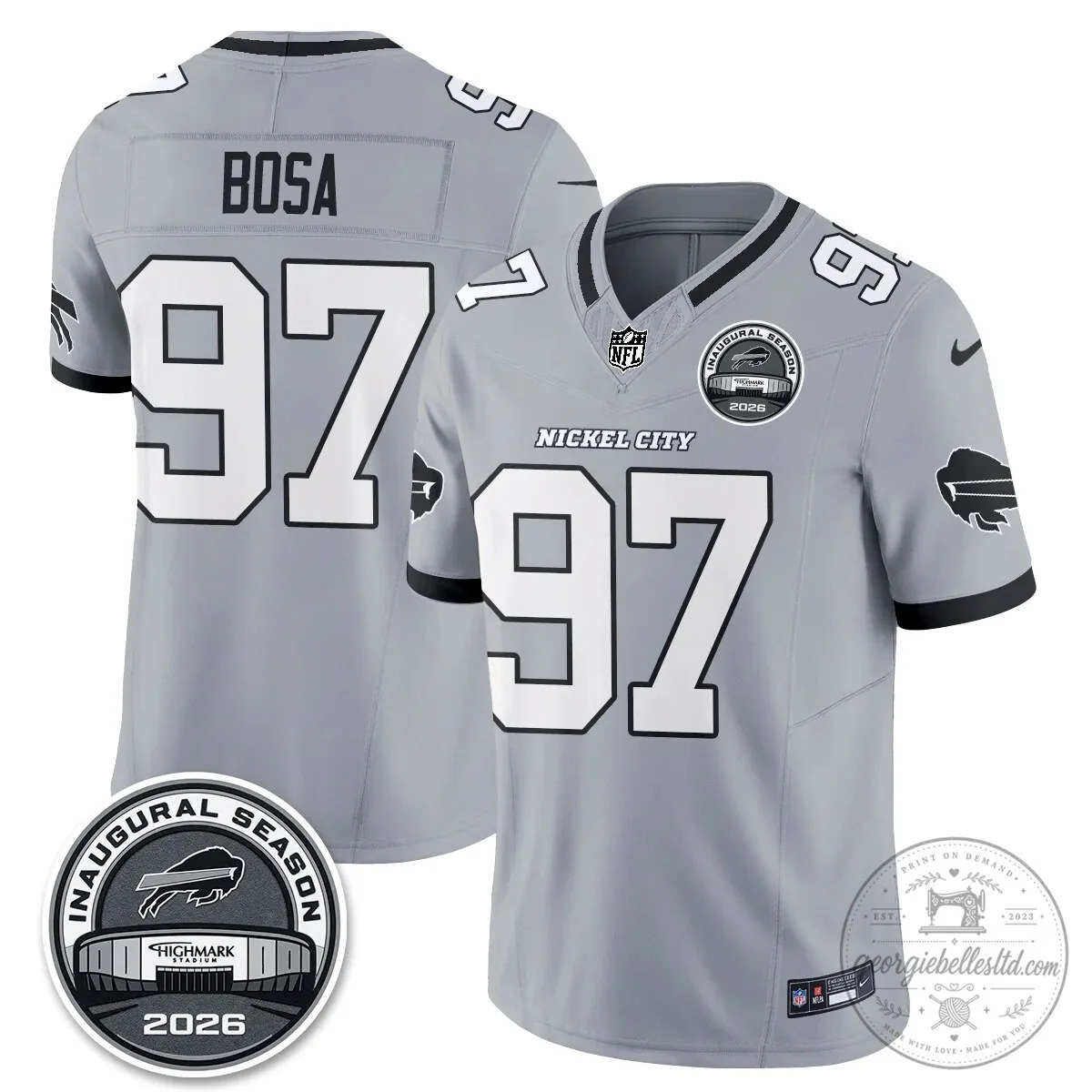 Buffalo Bills Josh Allen Nickel City Inaugural Season 2026 Football Jersey 24 Buffalo Bills Josh Allen Nickel City Inaugural Season 2026 Football Jersey