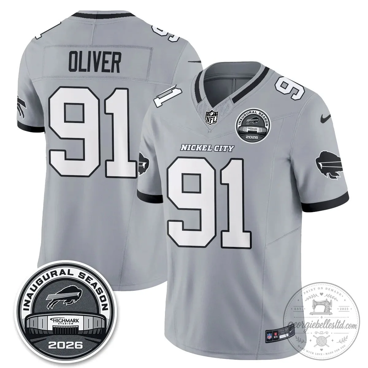 Buffalo Bills Josh Allen Nickel City Inaugural Season 2026 Football Jersey 26 Buffalo Bills Josh Allen Nickel City Inaugural Season 2026 Football Jersey