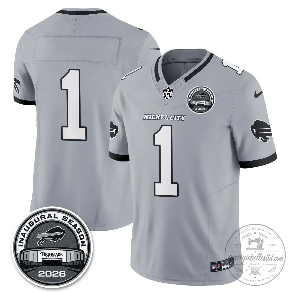 Buffalo Bills Josh Allen Nickel City Inaugural Season 2026 Football Jersey 29 Buffalo Bills Josh Allen Nickel City Inaugural Season 2026 Football Jersey