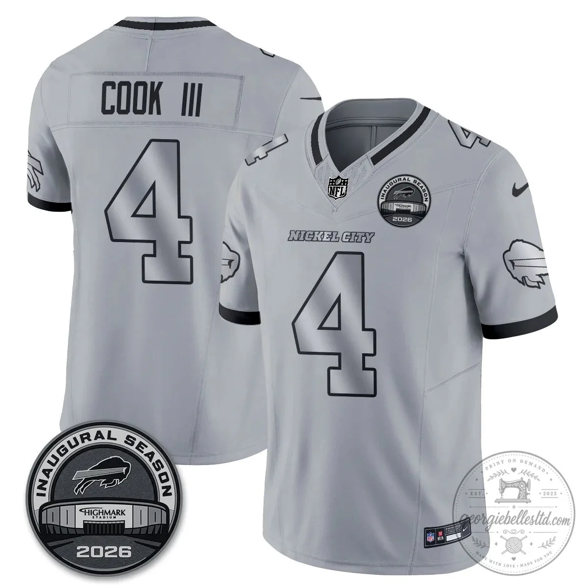 Buffalo Bills Josh Allen Nickel City Inaugural Season 2026 Football Jersey 31 Buffalo Bills Josh Allen Nickel City Inaugural Season 2026 Football Jersey