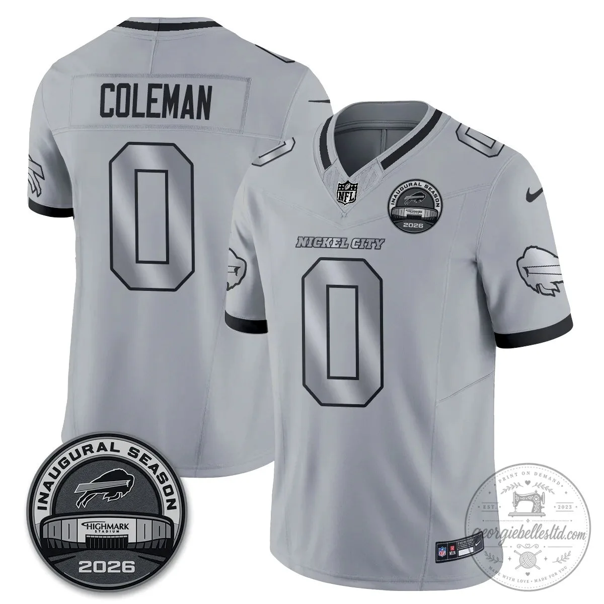 Buffalo Bills Josh Allen Nickel City Inaugural Season 2026 Football Jersey 32 Buffalo Bills Josh Allen Nickel City Inaugural Season 2026 Football Jersey