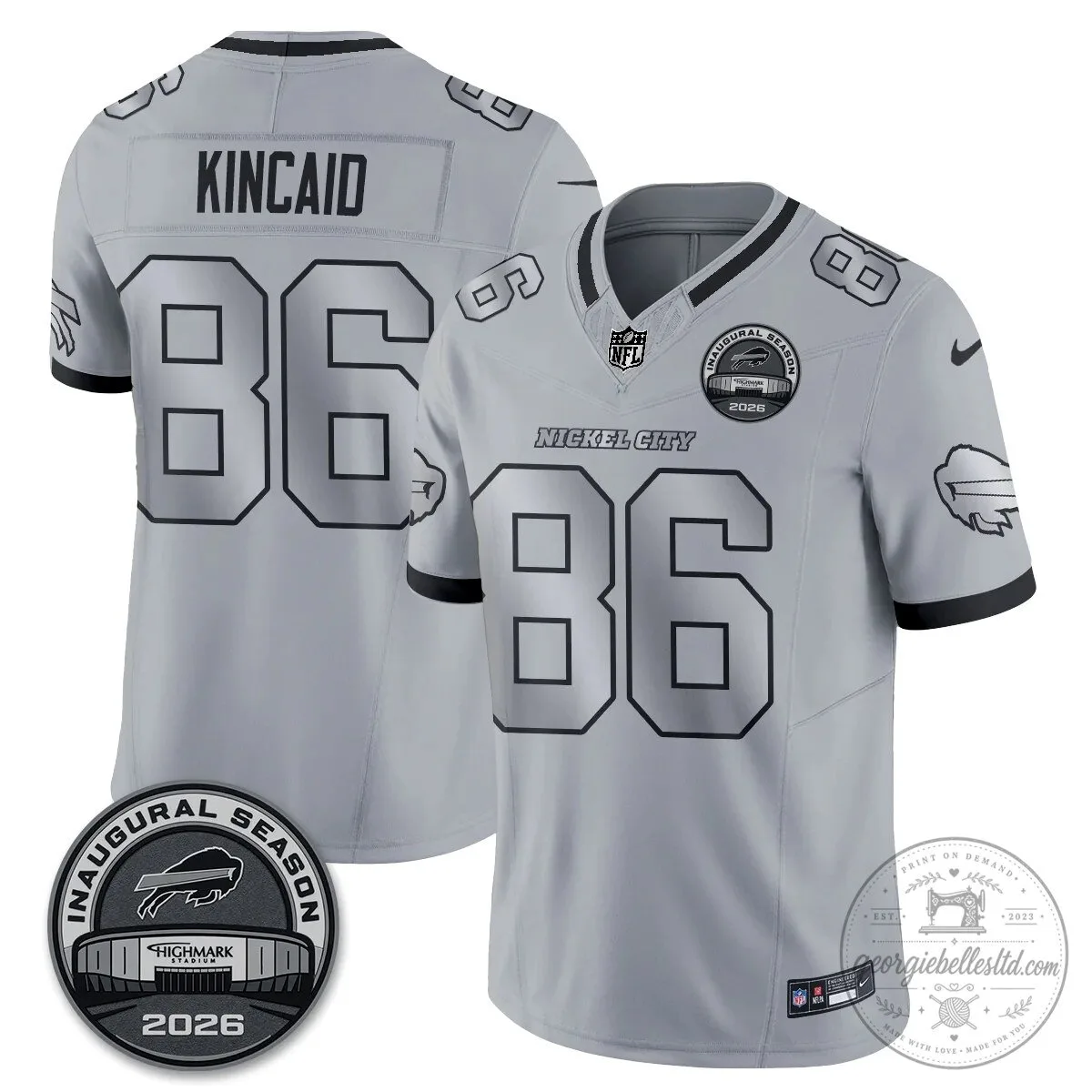 Buffalo Bills Josh Allen Nickel City Inaugural Season 2026 Football Jersey 33 Buffalo Bills Josh Allen Nickel City Inaugural Season 2026 Football Jersey