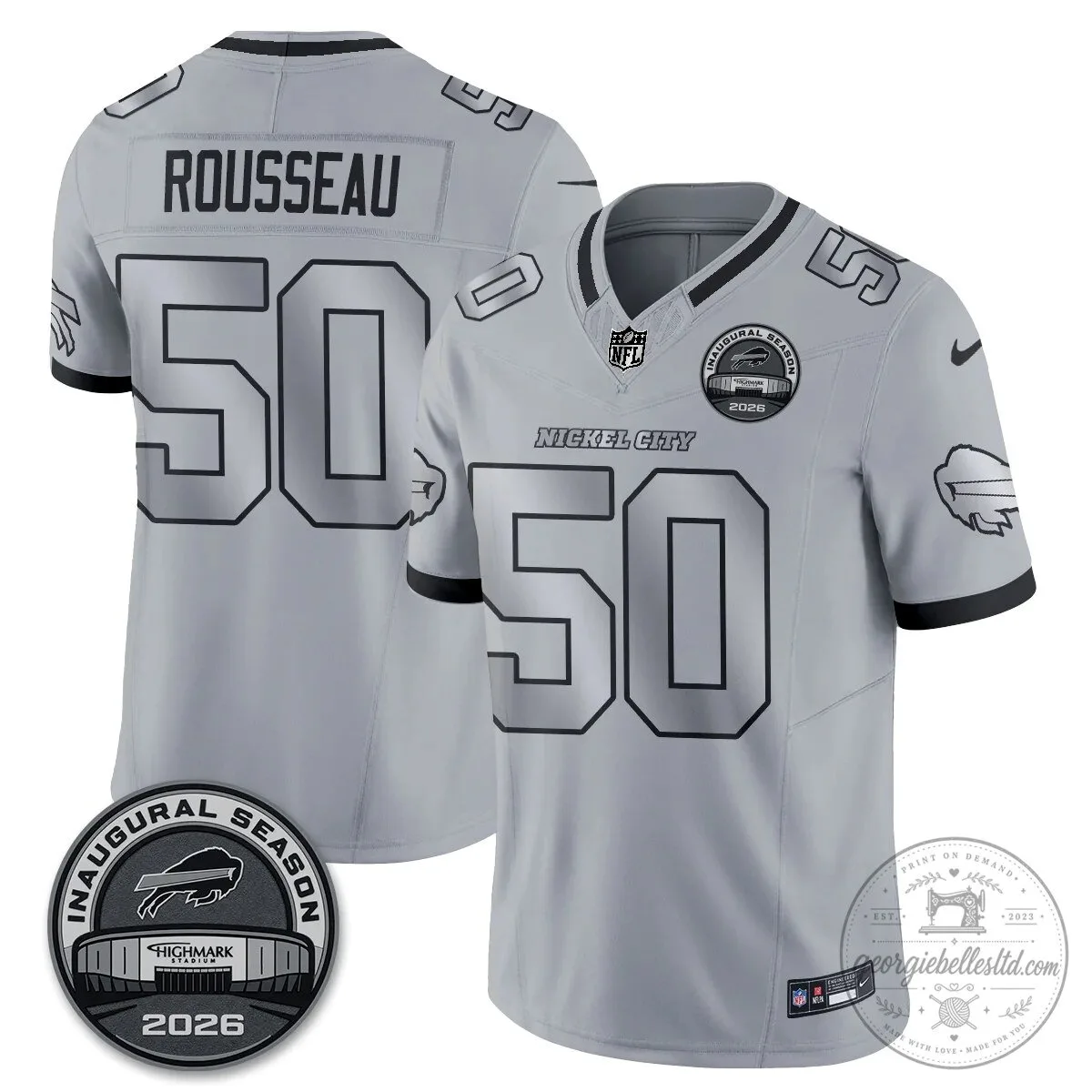 Buffalo Bills Josh Allen Nickel City Inaugural Season 2026 Football Jersey 37 Buffalo Bills Josh Allen Nickel City Inaugural Season 2026 Football Jersey
