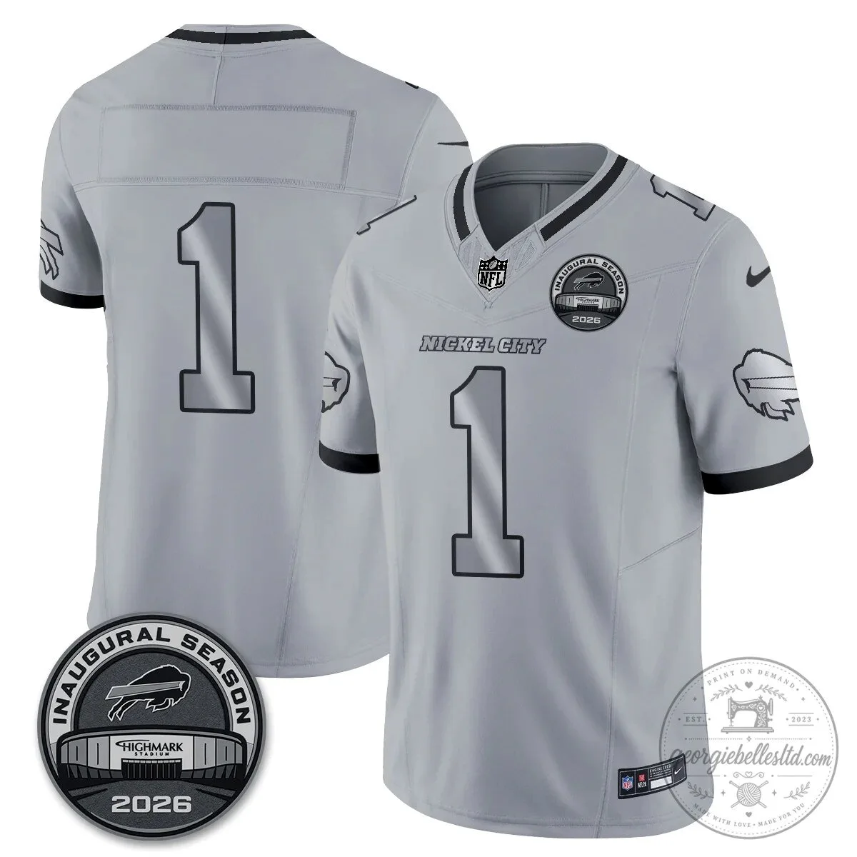 Buffalo Bills Josh Allen Nickel City Inaugural Season 2026 Football Jersey 39 Buffalo Bills Josh Allen Nickel City Inaugural Season 2026 Football Jersey