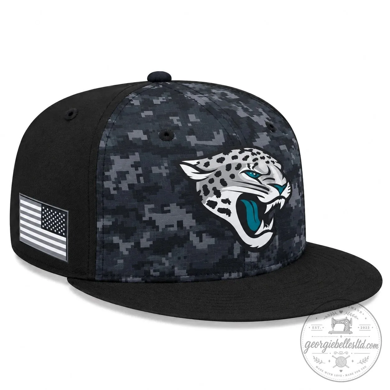 Jacksonville Jaguars Salute To Service Digital Camouflage Snapback Cap Hat