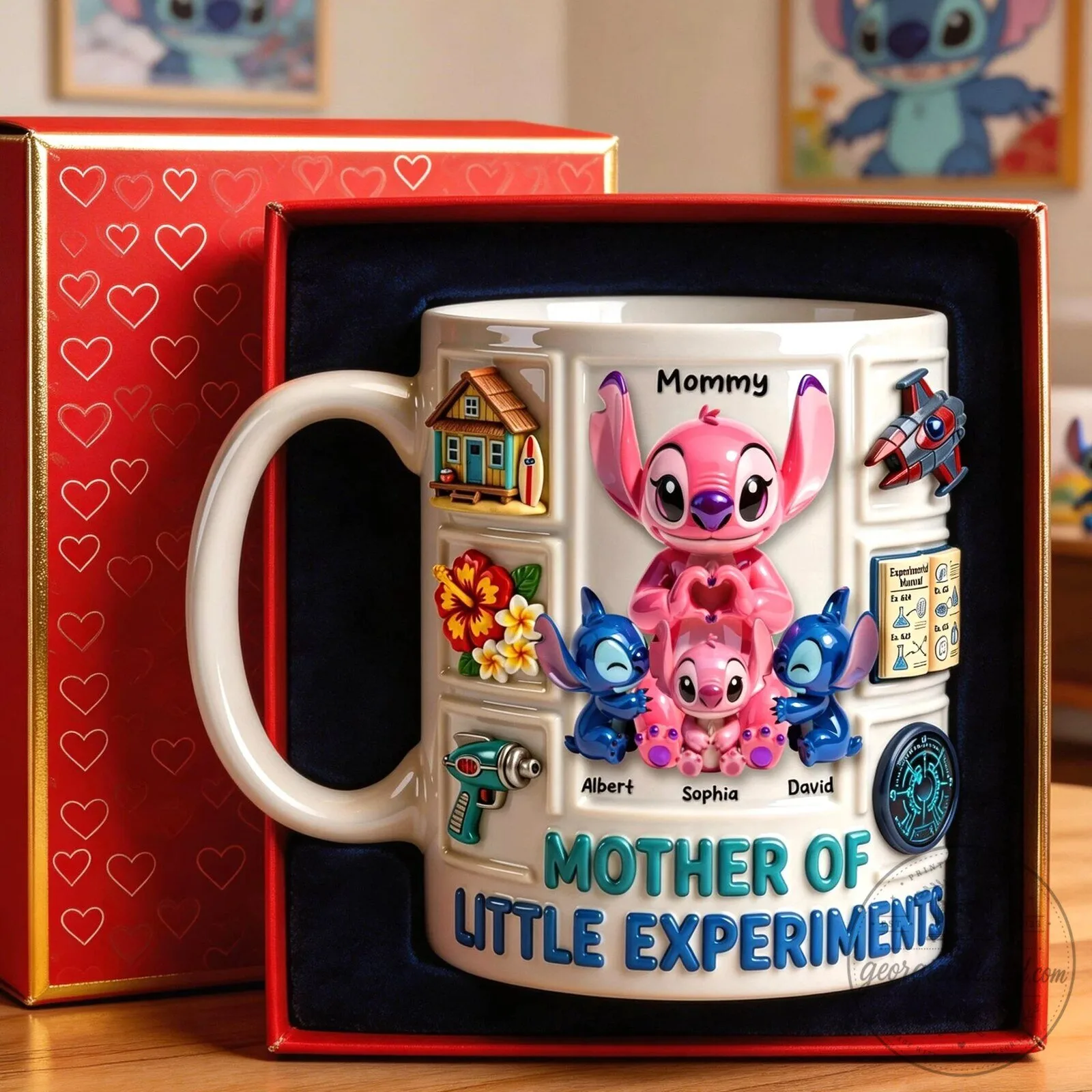 Personalized Lilo and Stitch Mother of Little Experiments Coffee Mug 5 Personalized Lilo and Stitch Mother of Little Experiments Coffee Mug
