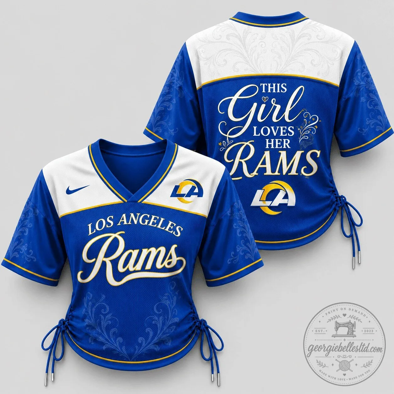 Los Angeles Rams Football Team This Girl Loves Her Rams Women's Jersey