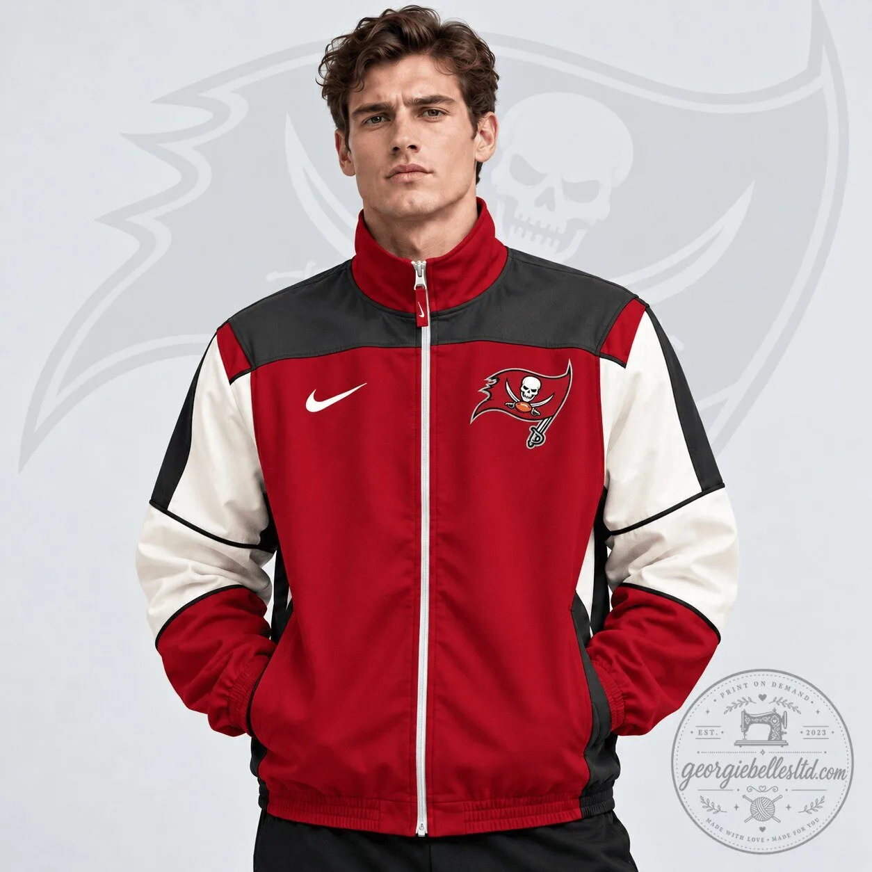 Tampa Bay Buccaneers Nike Team Crest Retro Color Block Full Zip Jacket