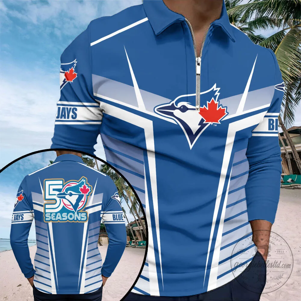 Toronto Blue Jays Polo Shirt 50 Seasons Baseball Fan Apparel 5 Toronto Blue Jays Polo Shirt 50 Seasons Baseball Fan Apparel