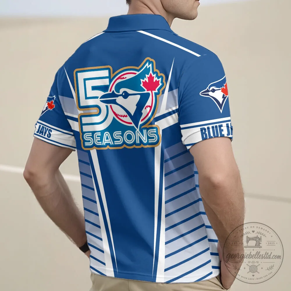 Toronto Blue Jays Polo Shirt 50 Seasons Baseball Fan Apparel 6 Toronto Blue Jays Polo Shirt 50 Seasons Baseball Fan Apparel