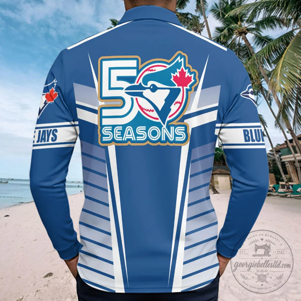Toronto Blue Jays Polo Shirt 50 Seasons Baseball Fan Apparel 7 Toronto Blue Jays Polo Shirt 50 Seasons Baseball Fan Apparel