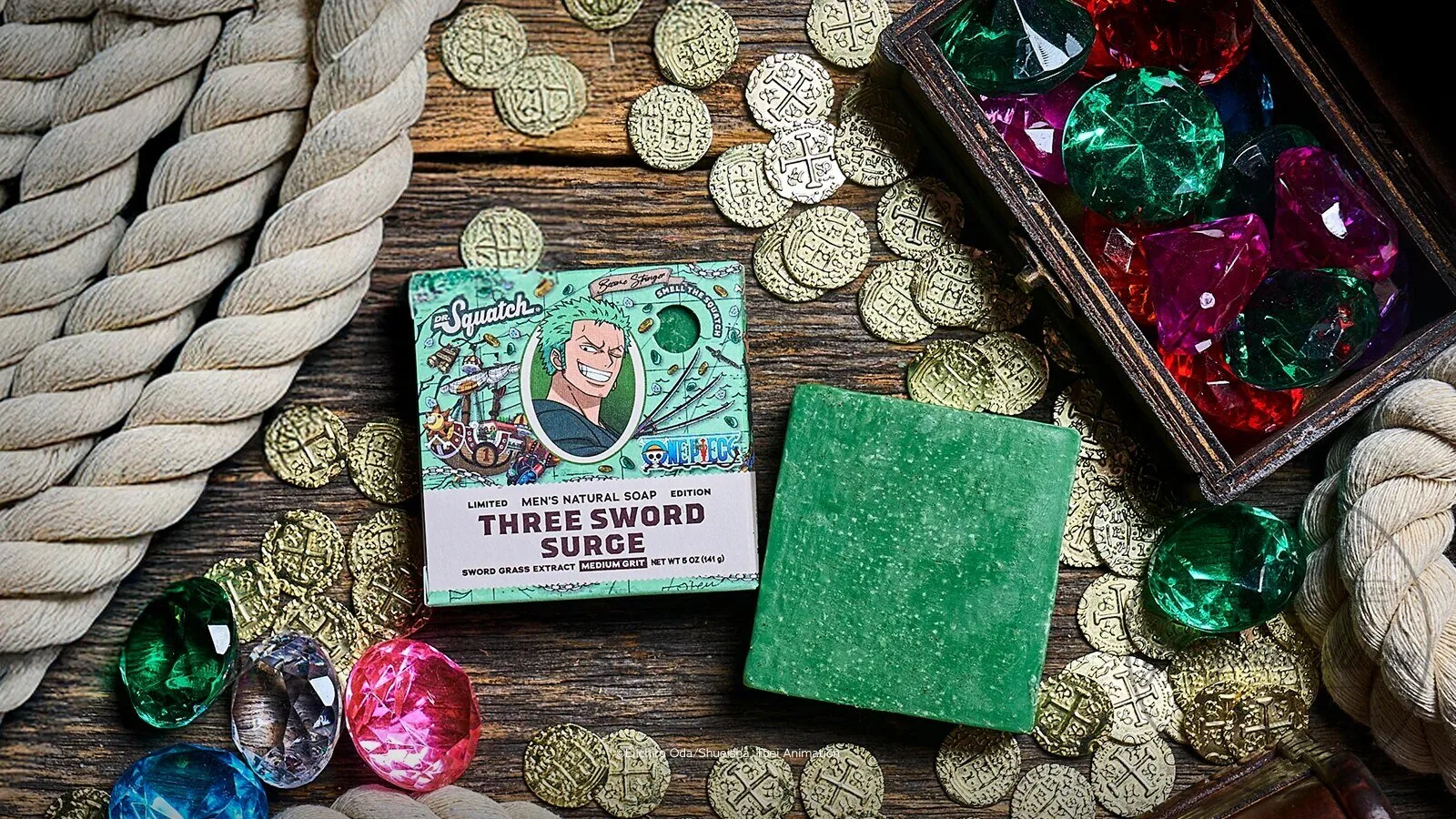 Dr. Squatch One Piece Roronoa Zoro Three Sword Surge Men's Natural Soap 9 Dr. Squatch One Piece Roronoa Zoro Three Sword Surge Men