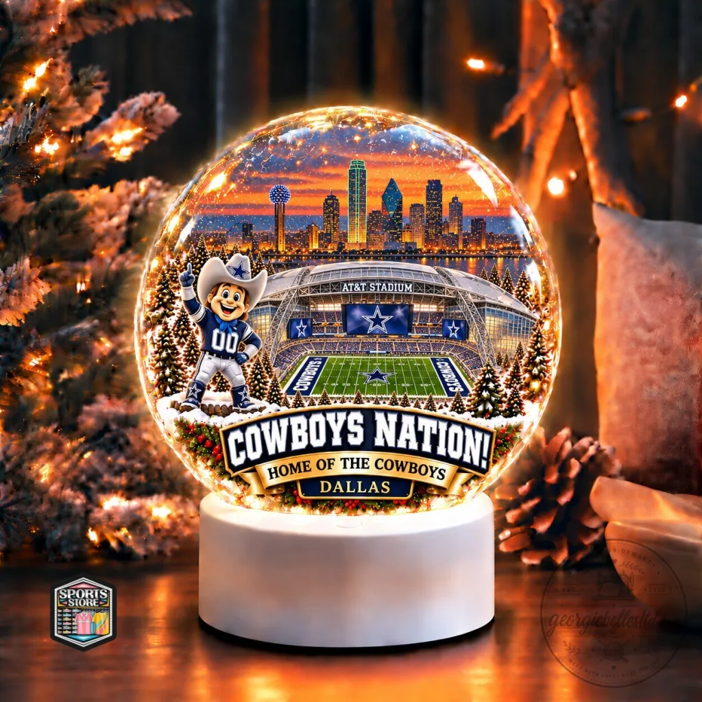 Dallas Cowboys AT&T Stadium Snow Globe Christmas Holiday Decoration Dallas Cowboys AT&T Stadium Snow Globe Christmas Holiday Decoration