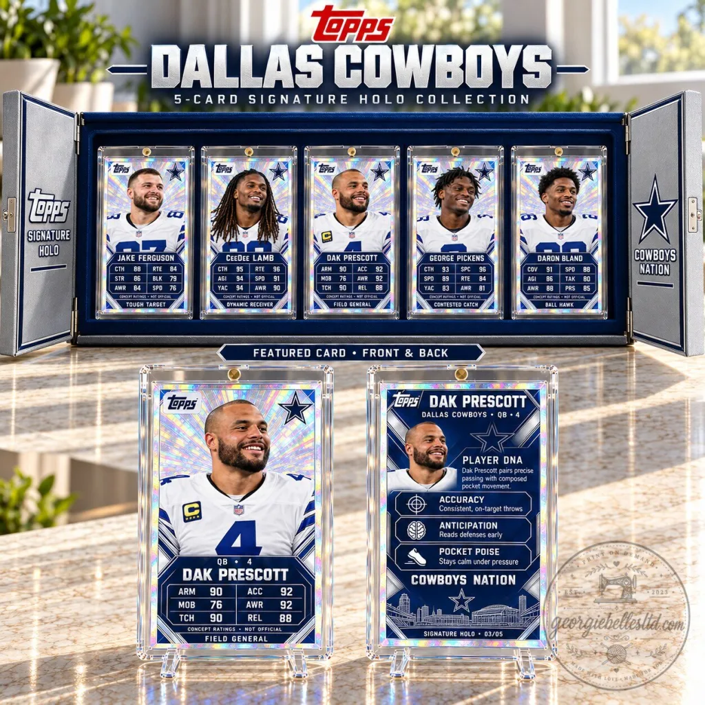 Dallas Cowboys 5-Card Signature Holo Collection Trading Card Box Set Dallas Cowboys 5-Card Signature Holo Collection Trading Card Box Set
