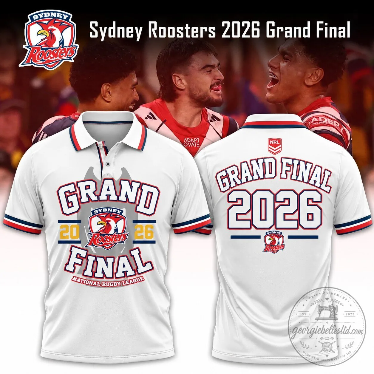 Sydney Roosters 2026 Grand Final National Rugby League Polo Shirt 1 Sydney Roosters 2026 Grand Final National Rugby League Polo Shirt