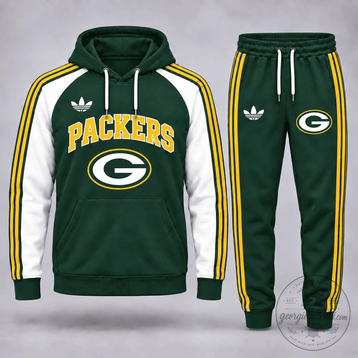 Green Bay Packers National Football League Team Hoodie and Jogger Sweatpants Set 1 Green Bay Packers National Football League Team Hoodie and Jogger Sweatpants Set