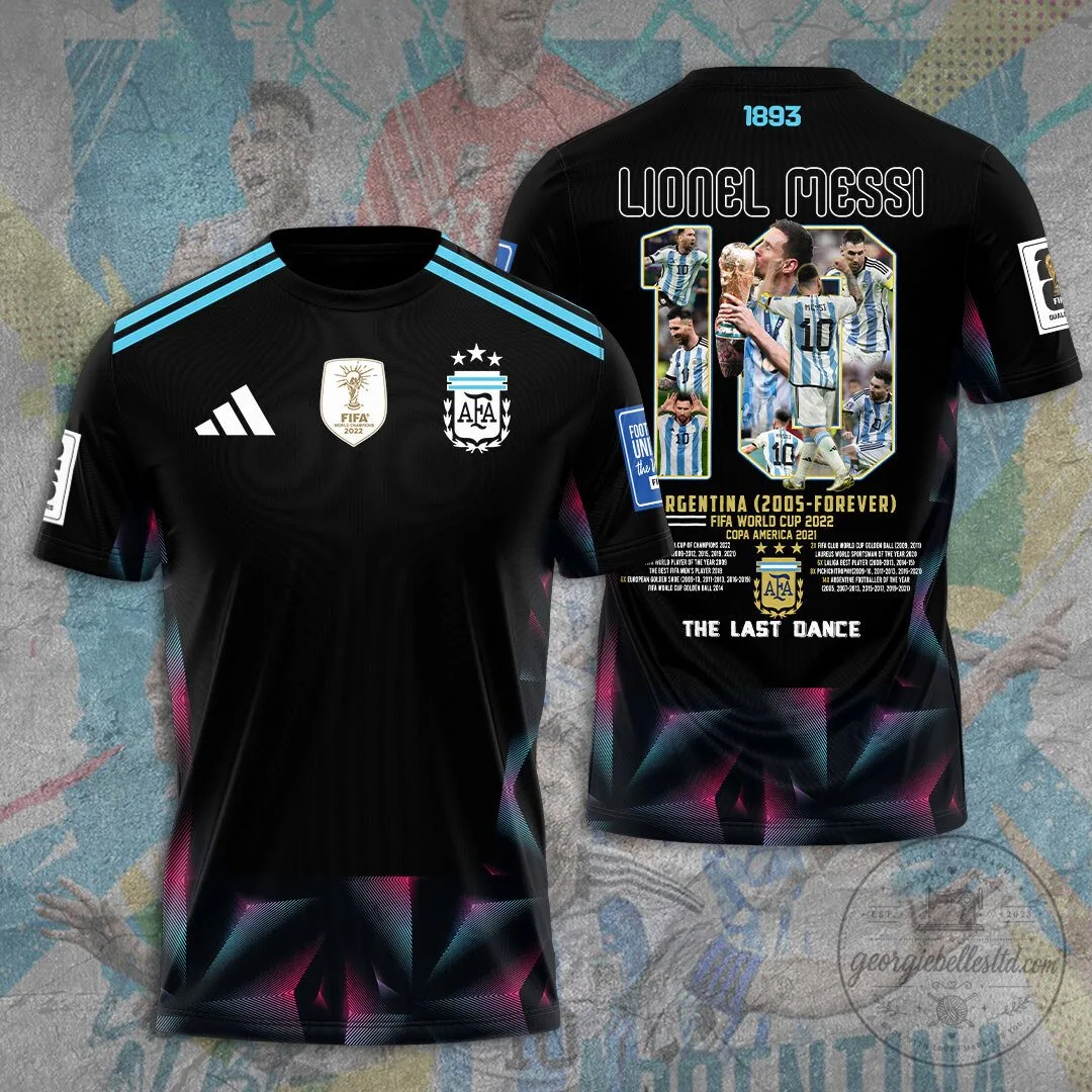 Lionel Messi Apparel Argentina National Football Team World Cup 2022 Football Jersey