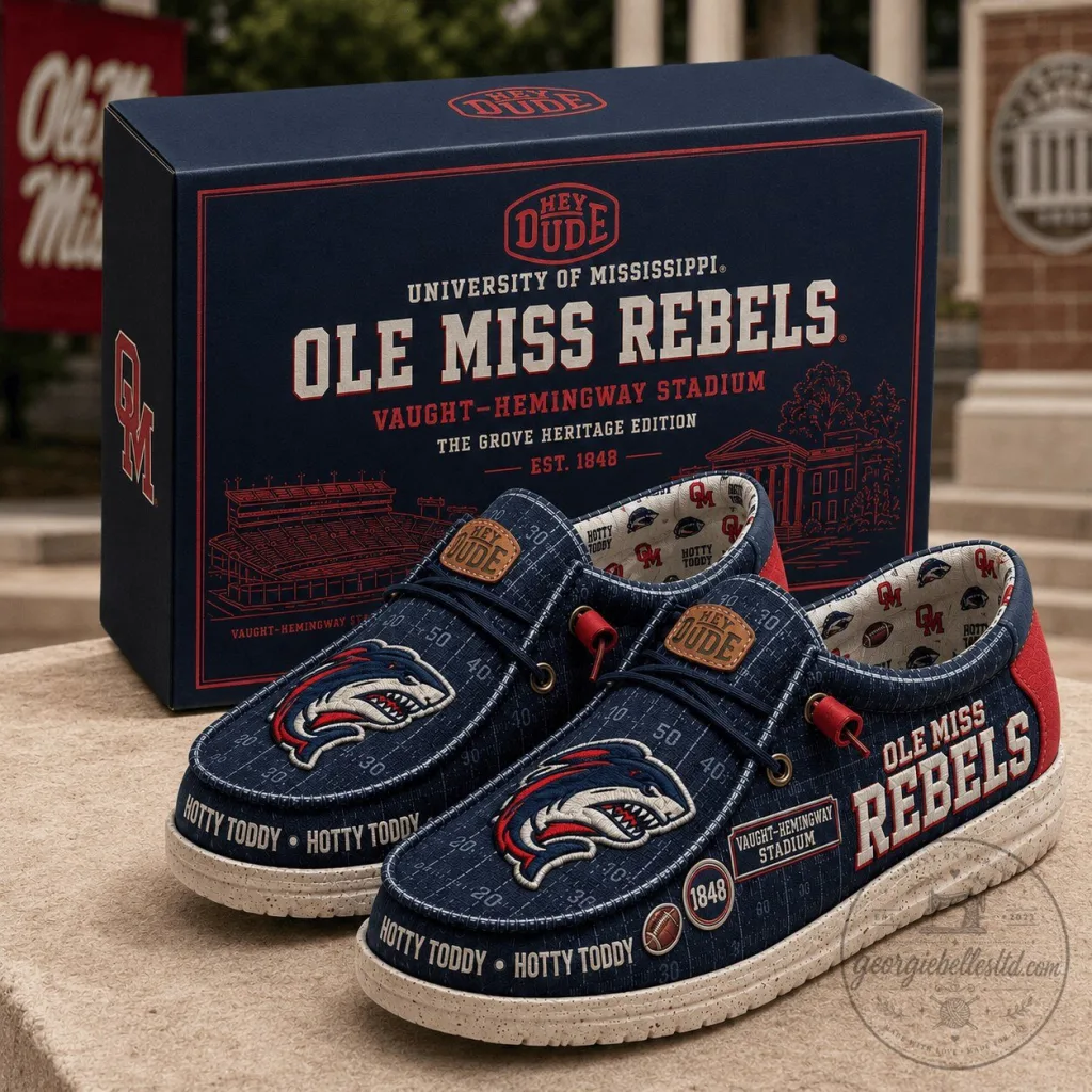 Ole Miss Rebels University of Mississippi Vaught-Hemingway Stadium Loafer Shoes Ole Miss Rebels University of Mississippi Vaught-Hemingway Stadium Loafer Shoes