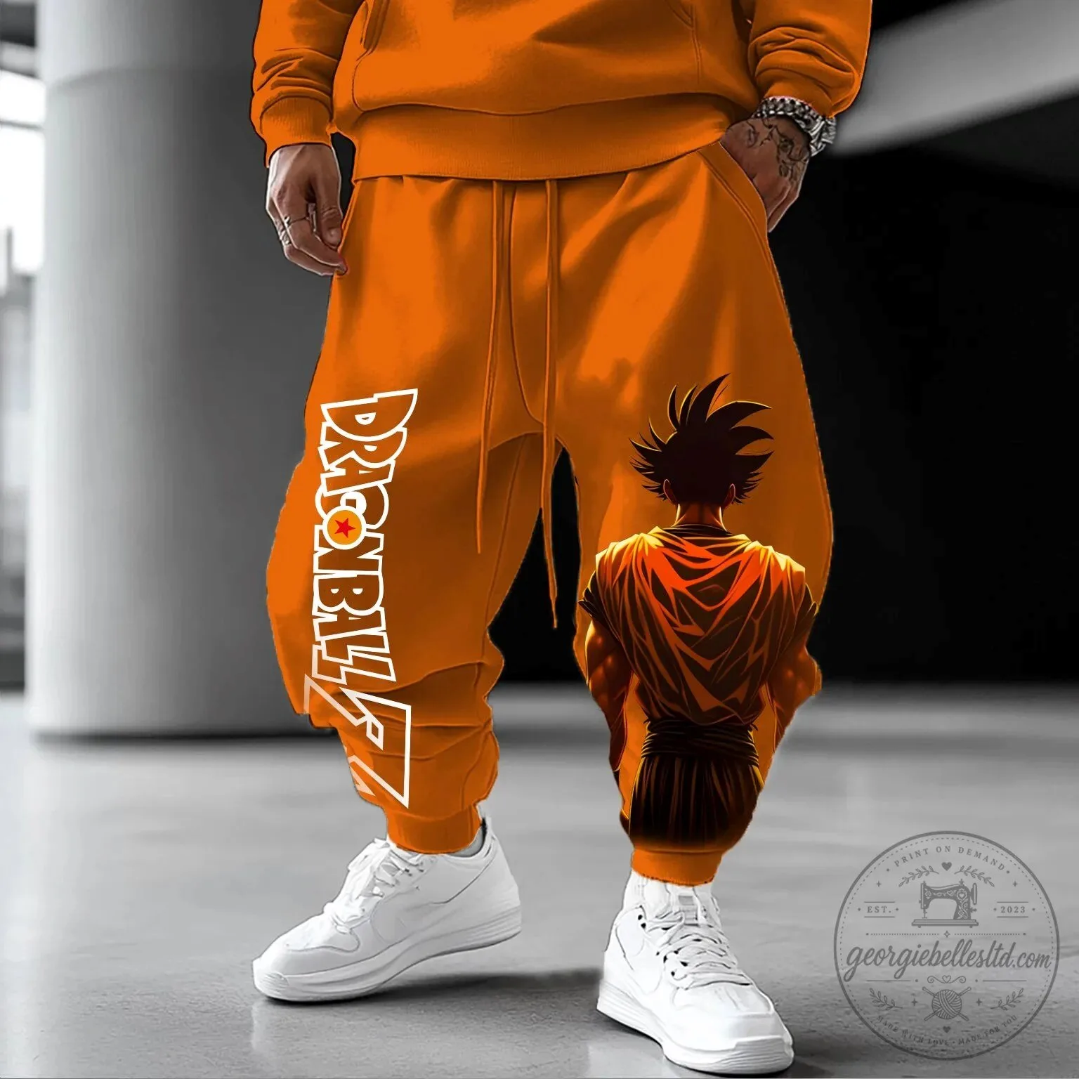 Dragon Ball Z Goku Super Saiyan Orange Anime Streetwear Pants