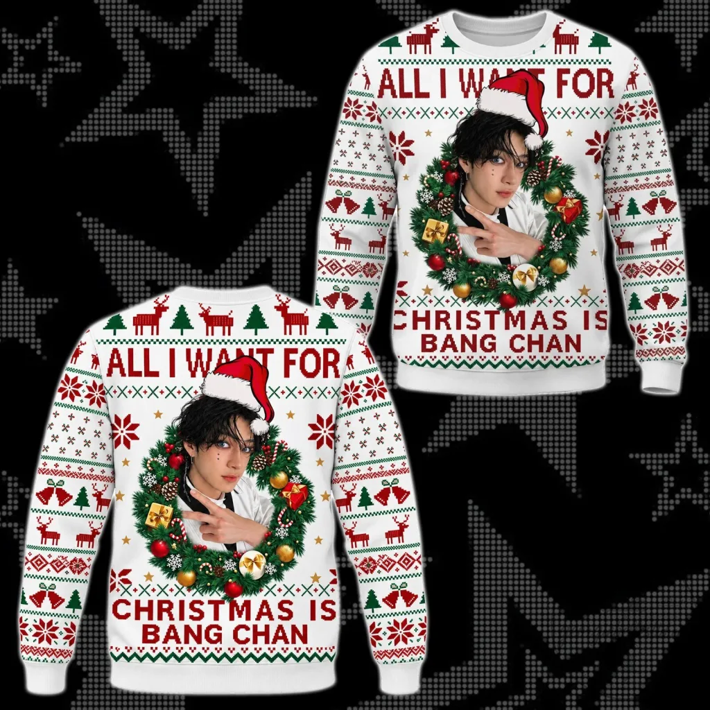 All I Want For Christmas Is Bang Chan Ugly Christmas Sweater All I Want For Christmas Is Bang Chan Ugly Christmas Sweater