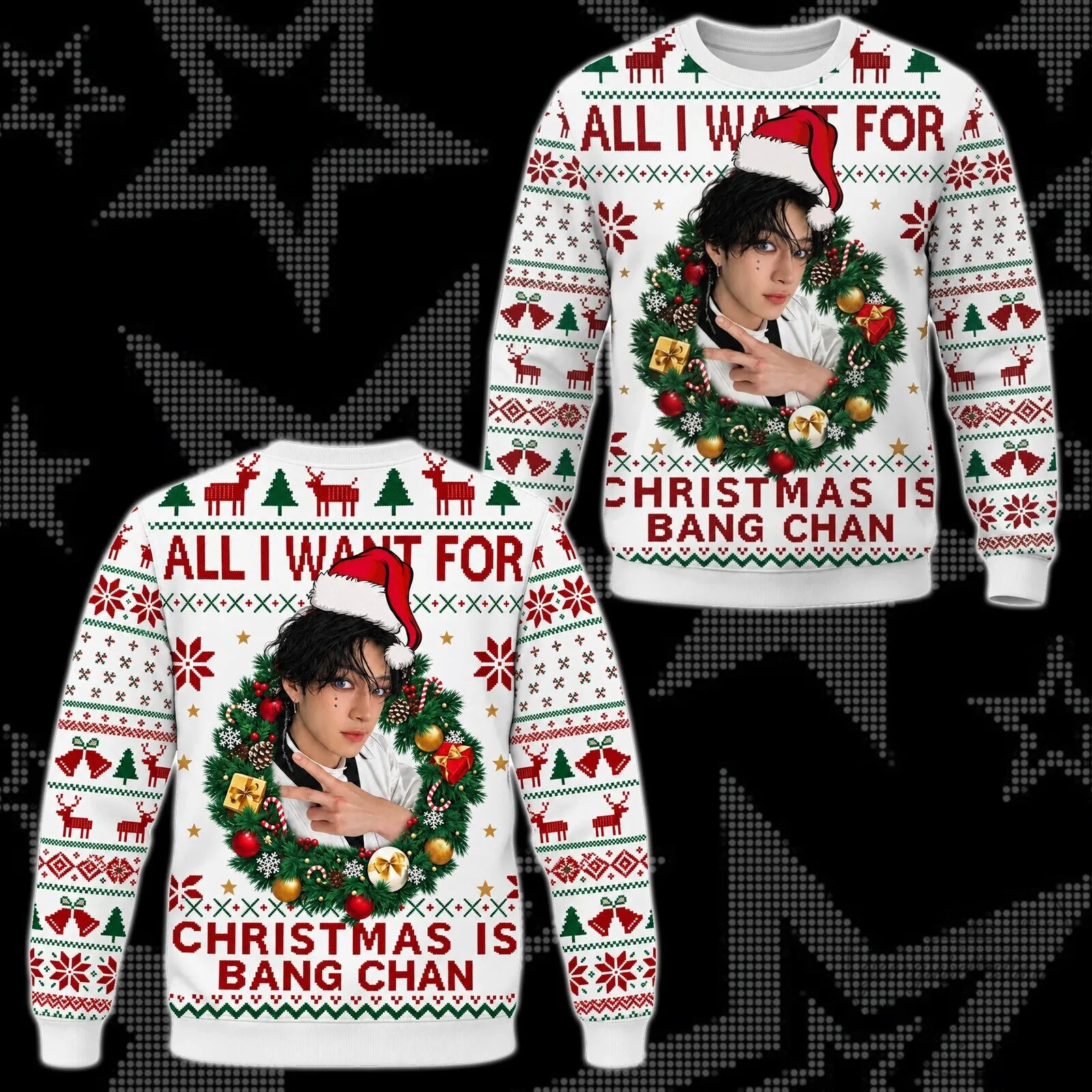 All I Want For Christmas Is Bang Chan Ugly Christmas Sweater 3 All I Want For Christmas Is Bang Chan Ugly Christmas Sweater