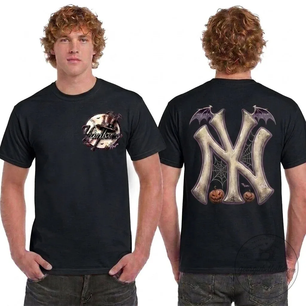 New York Yankees Halloween Nightmare Edition Two Sided Printed T-Shirt
