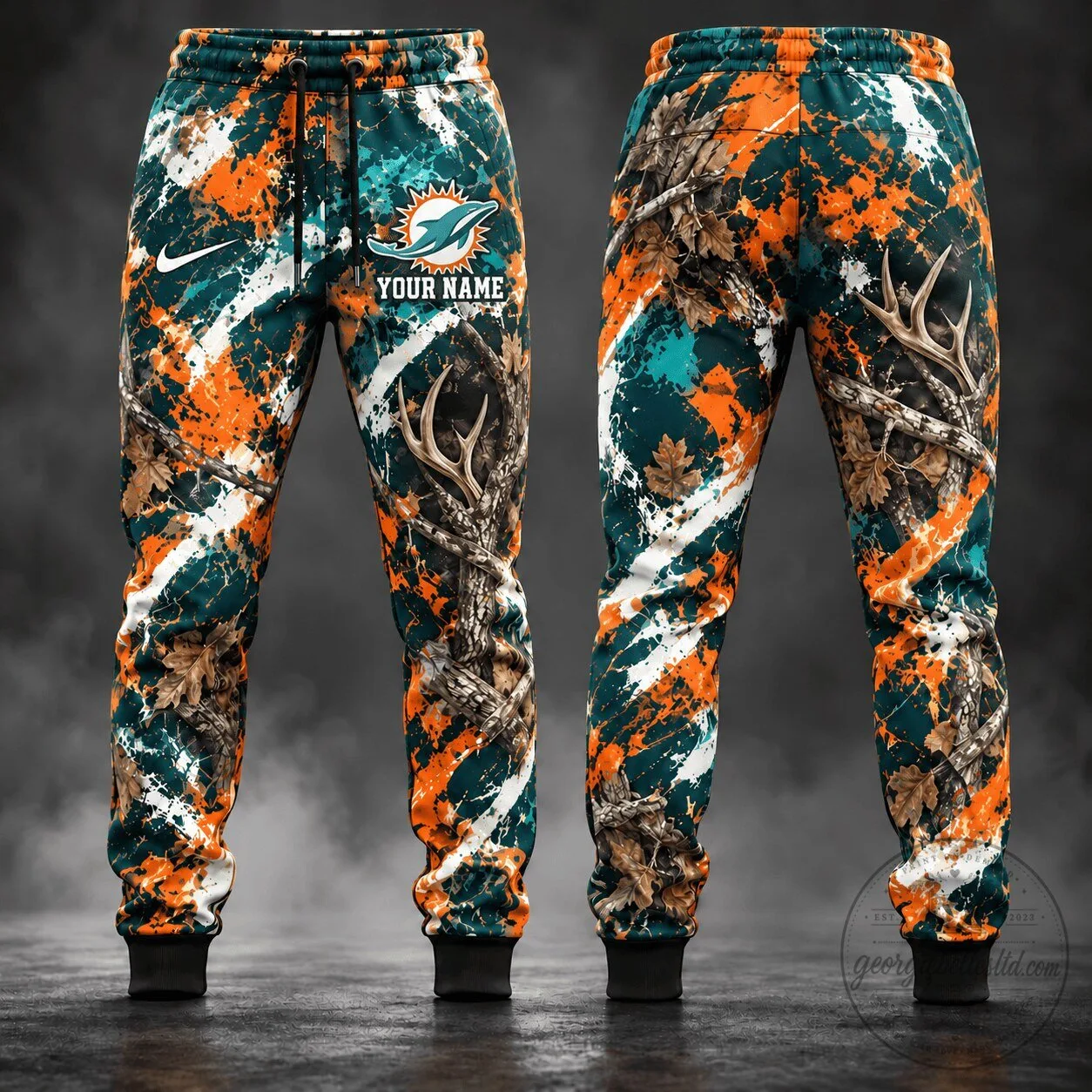 Miami Dolphins NFL Camouflage Hunting Jogger Pants