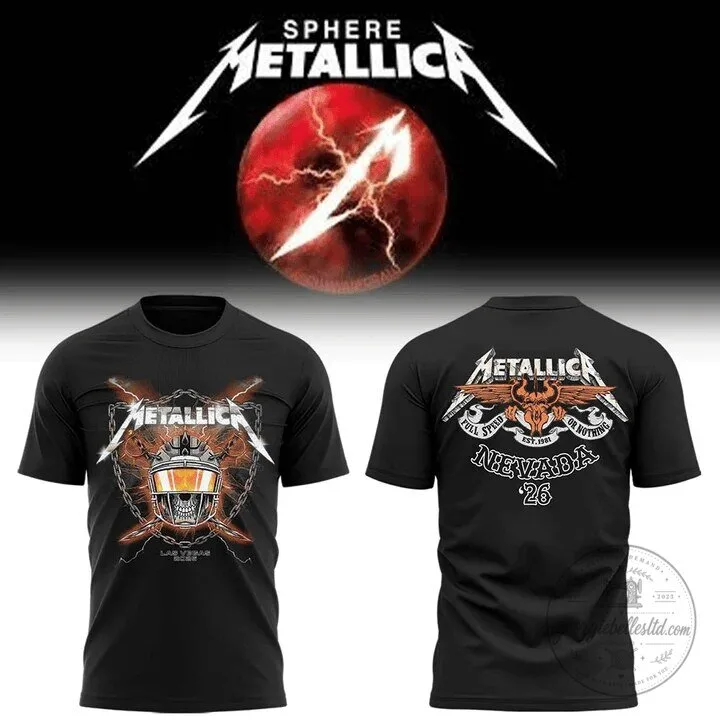 Metallica M72 World Tour Las Vegas 2026 Concert Skull T-Shirt