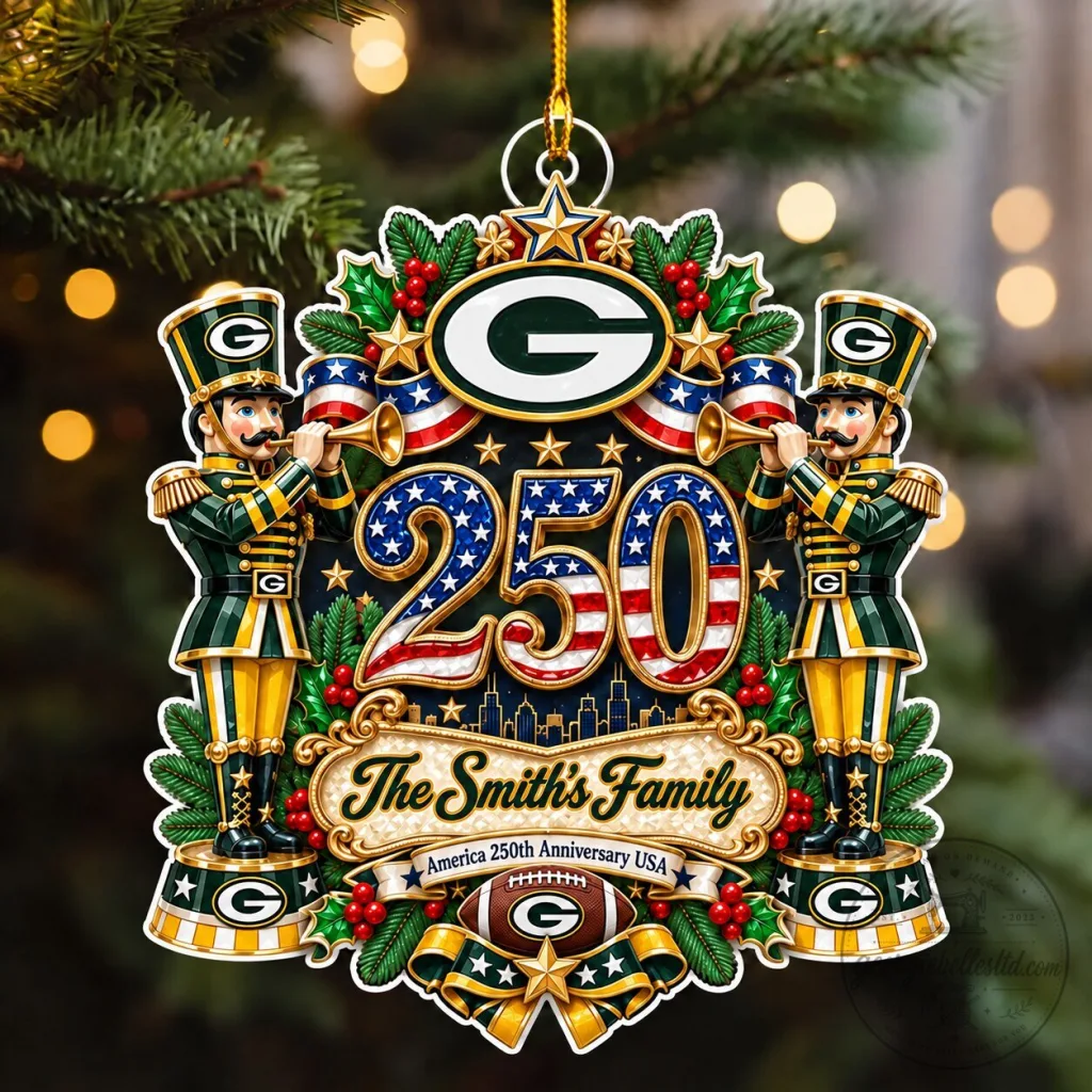 Green Bay Packers 250th Anniversary Christmas Tree Ornament Green Bay Packers 250th Anniversary Christmas Tree Ornament