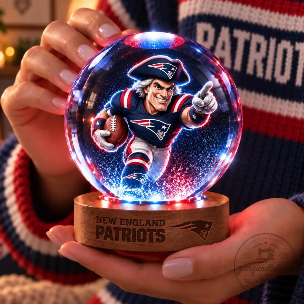 New England Patriots Football Crystal Ball Night Light New England Patriots Football Crystal Ball Night Light