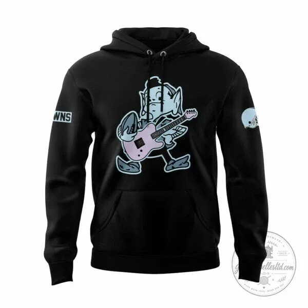 Machine Gun Kelly Cleveland Browns Football Team Black Hoodie 6 Machine Gun Kelly Cleveland Browns Football Team Black Hoodie