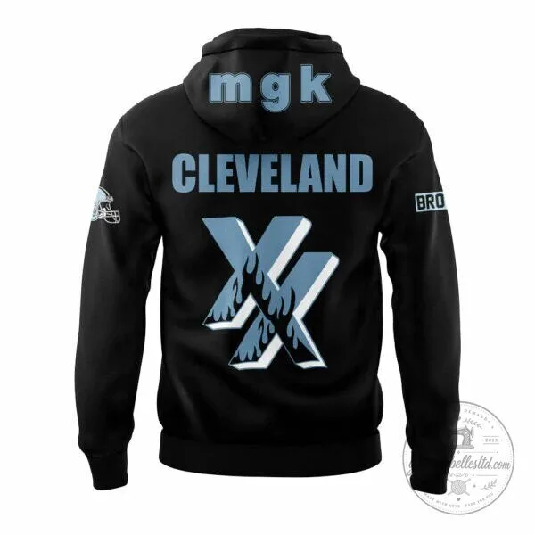Machine Gun Kelly Cleveland Browns Football Team Black Hoodie 7 Machine Gun Kelly Cleveland Browns Football Team Black Hoodie
