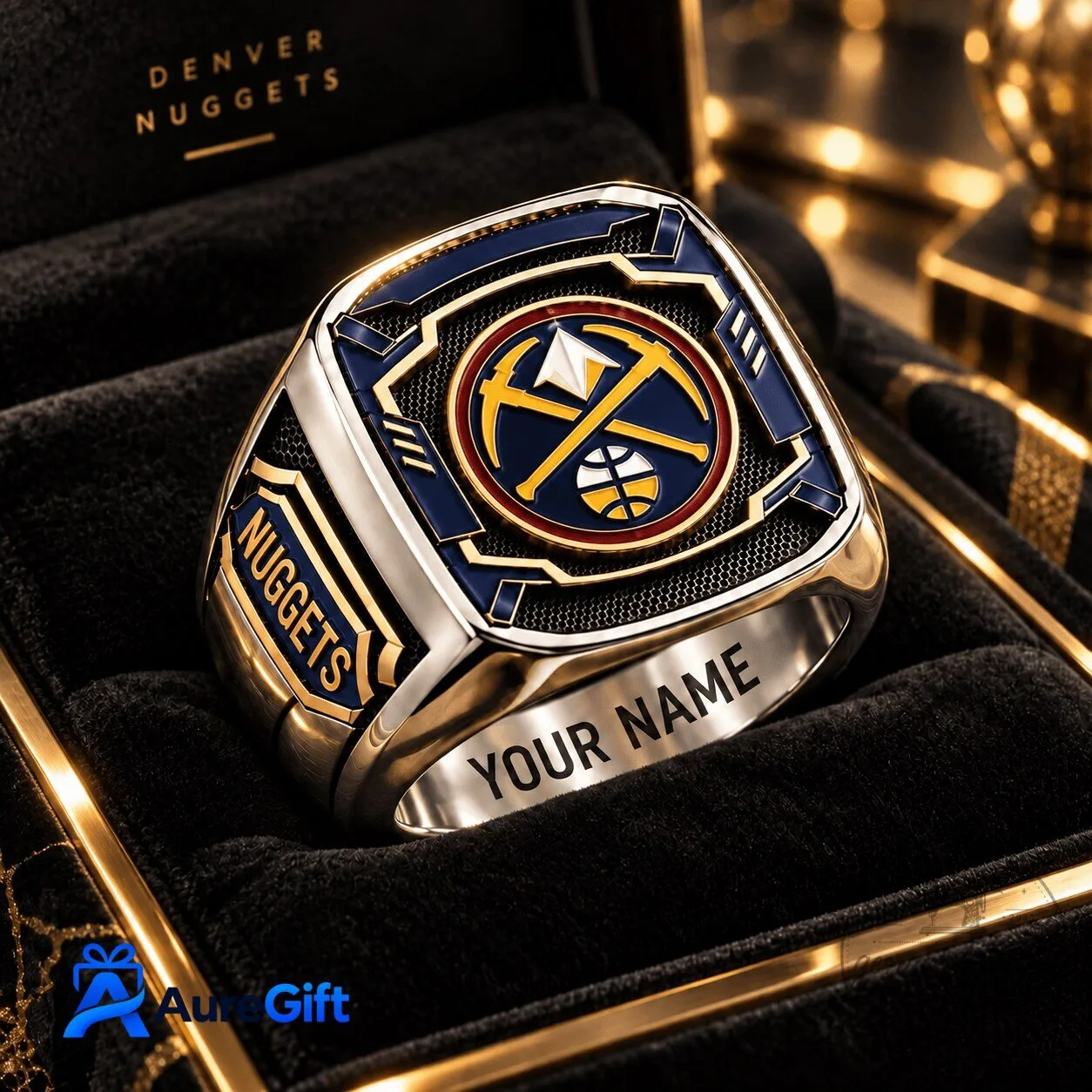 Denver Nuggets National Basketball Association Championship Ring Personalized