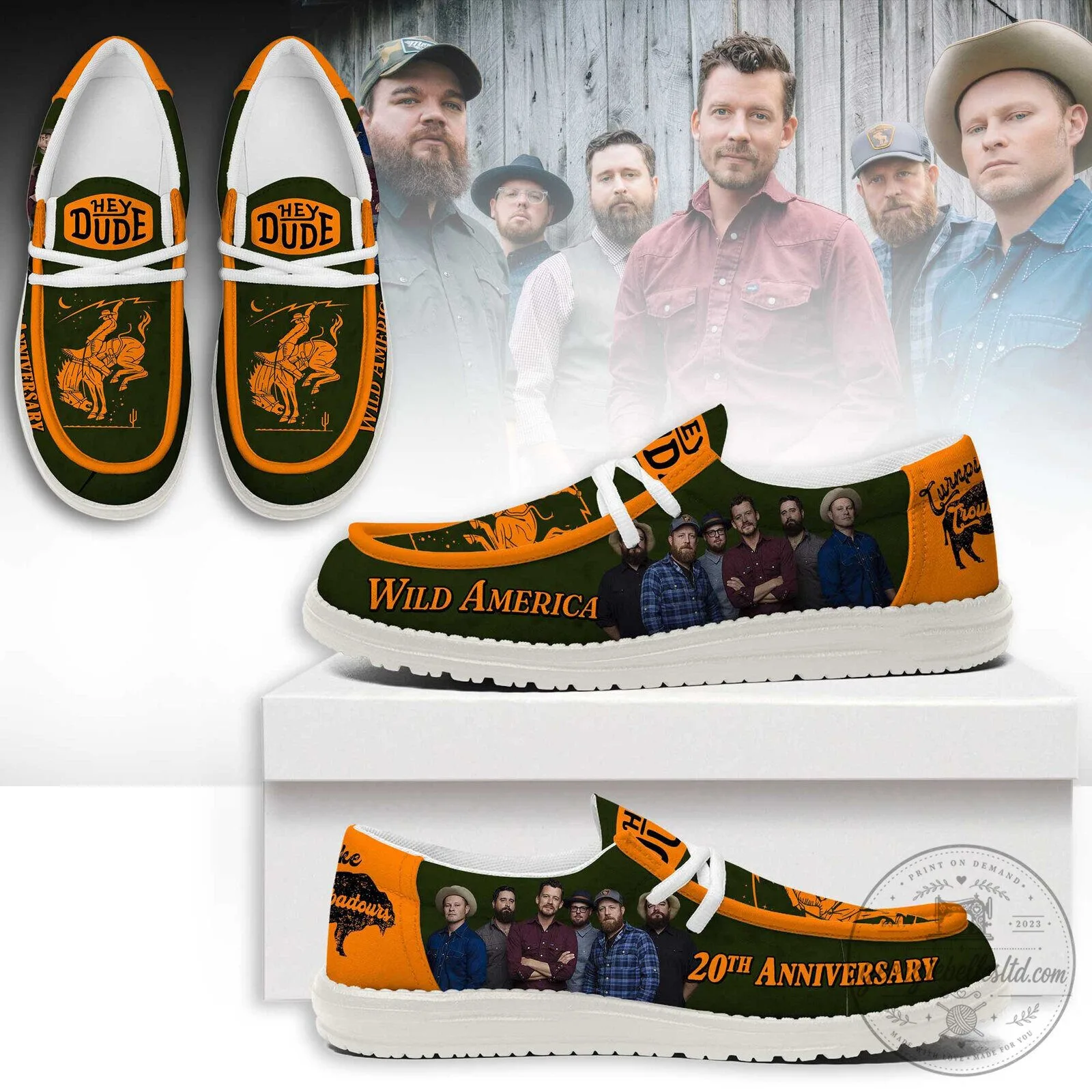 Turnpike Troubadours Wild America 20th Anniversary Loafer Shoes