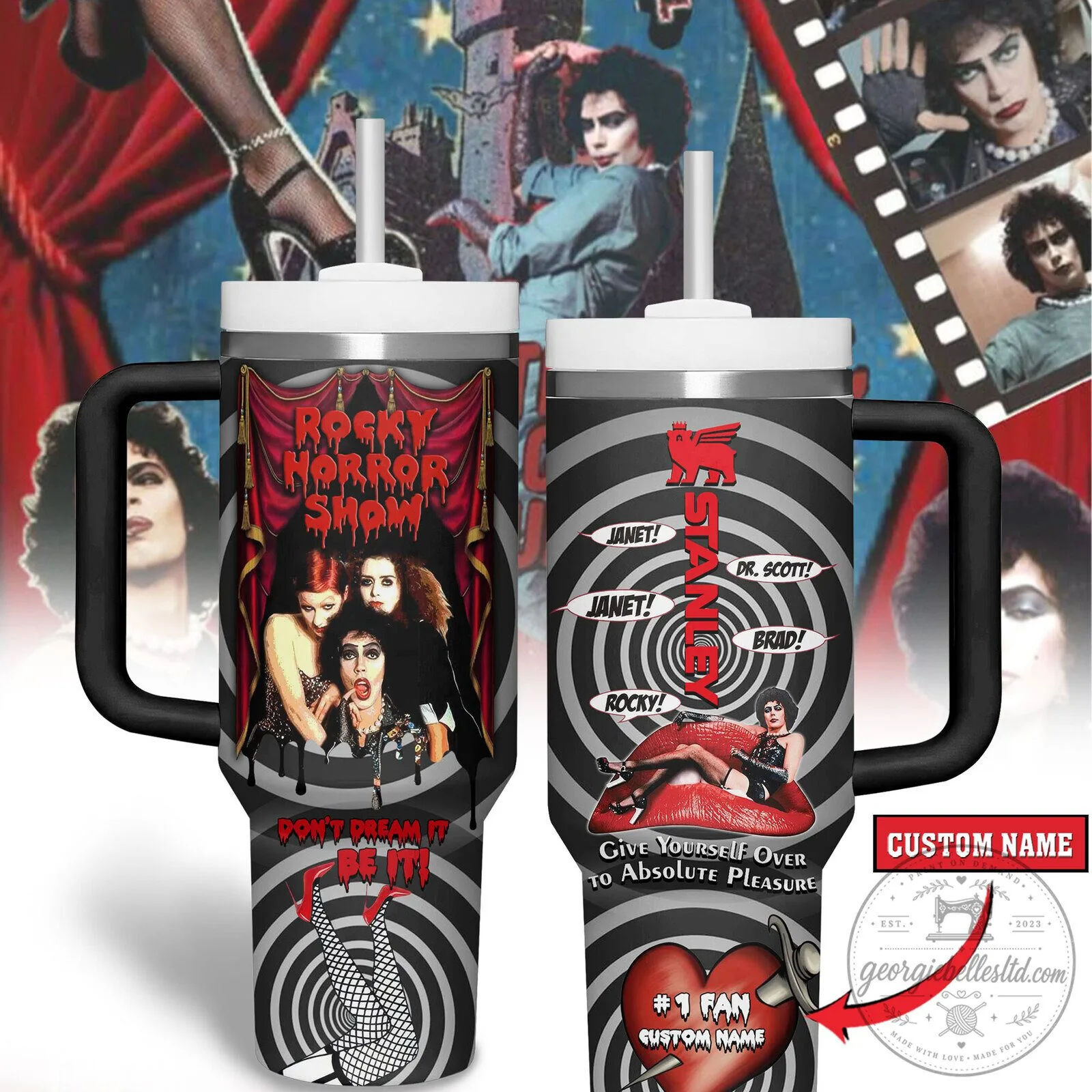 Rocky Horror Picture Show Don't Dream It Be It 40oz Tumbler with Handle