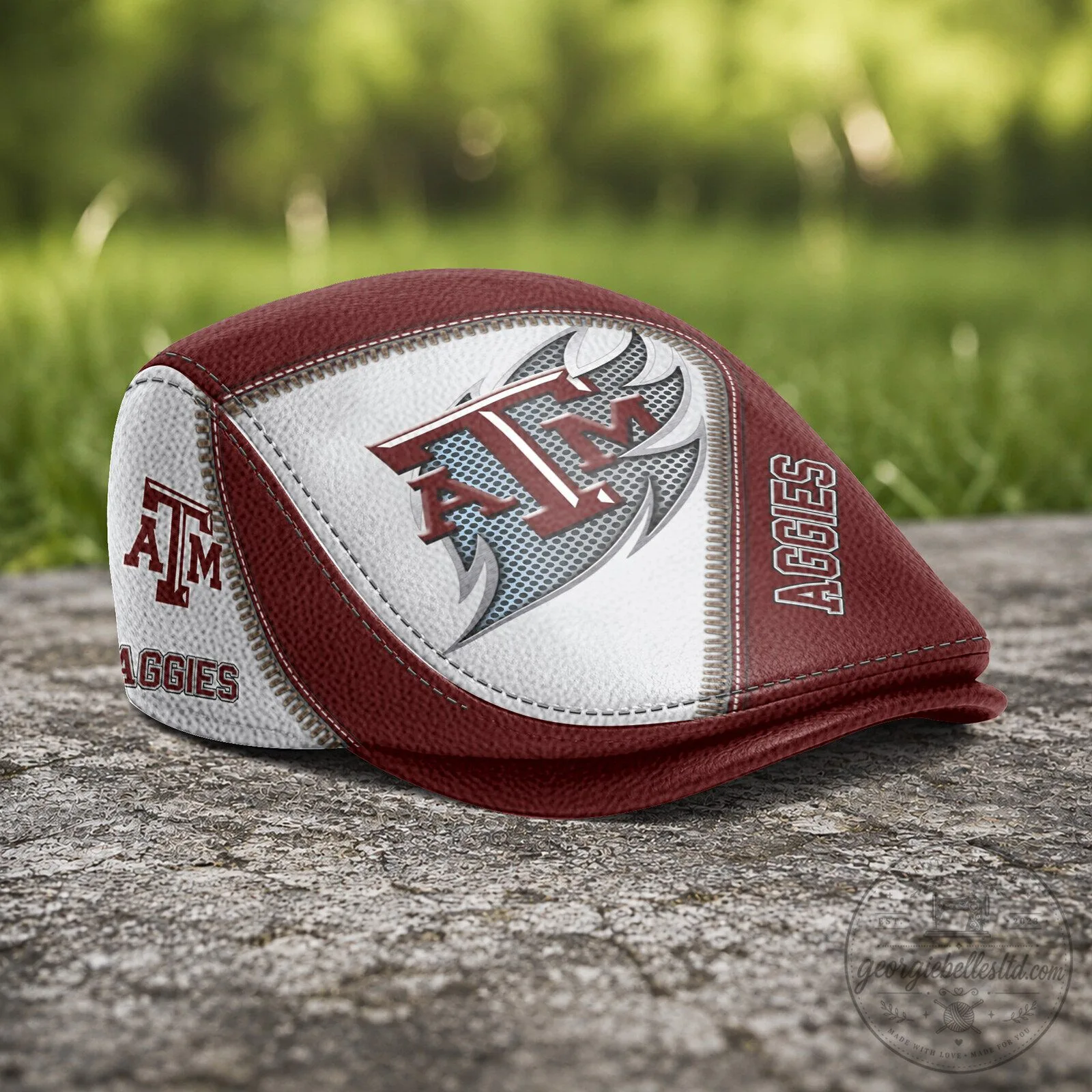 Texas A&M Aggies NCAA Football Team Logo Flat Cap Hat
