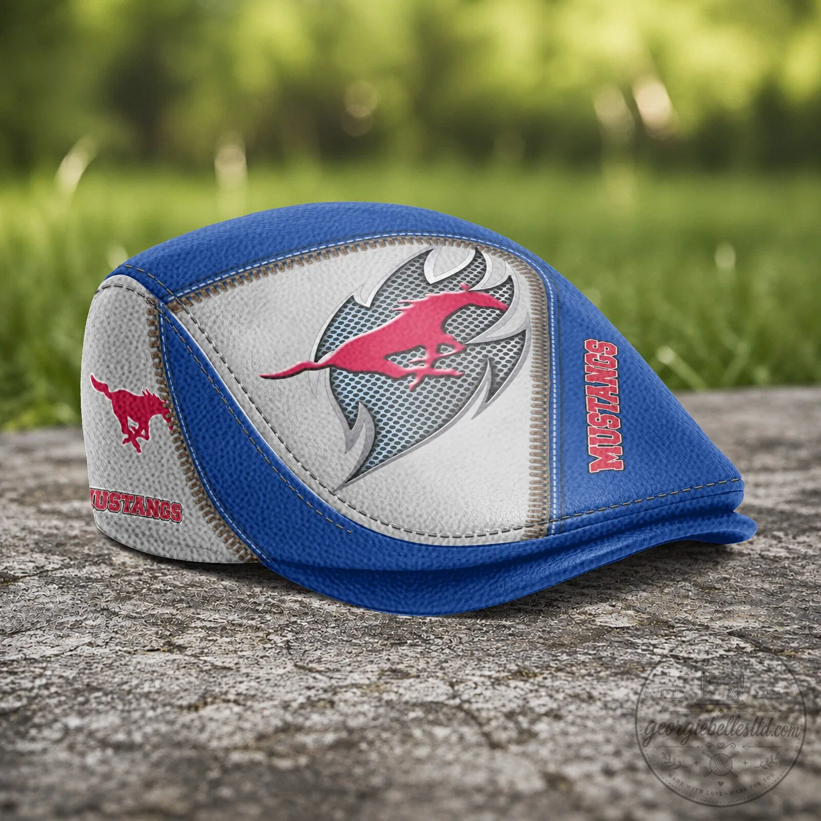 Southern Methodist University Mustangs NCAA Jeff Cap Flat Golf Hat