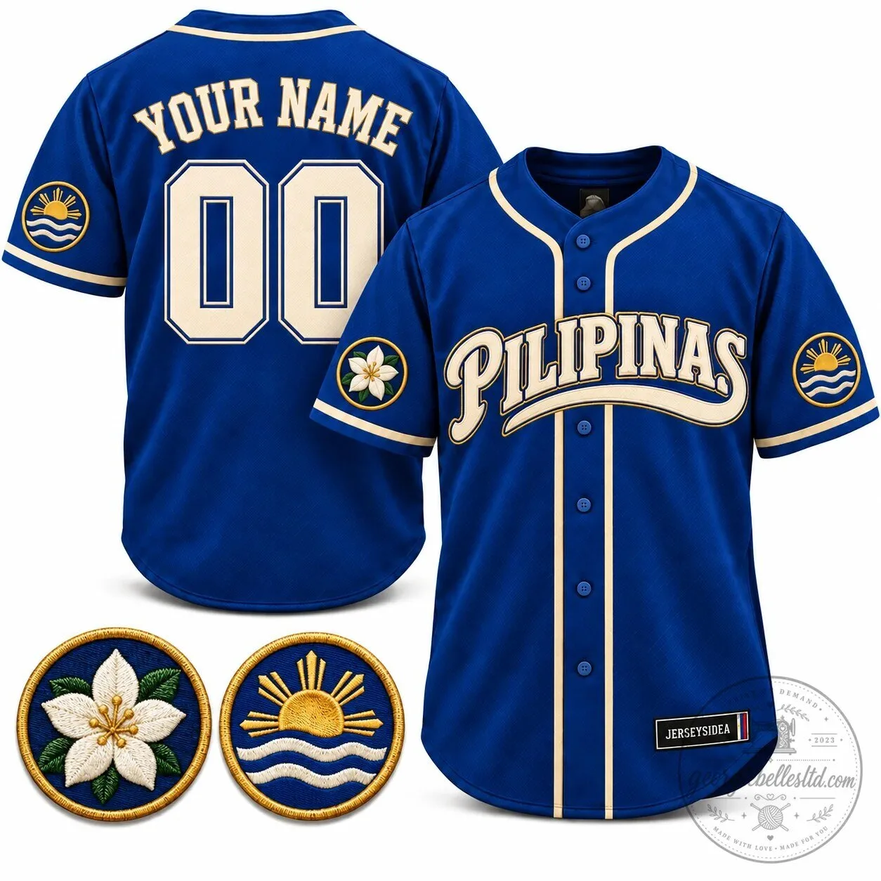 Pilipinas Custom Name And Number Baseball Jersey