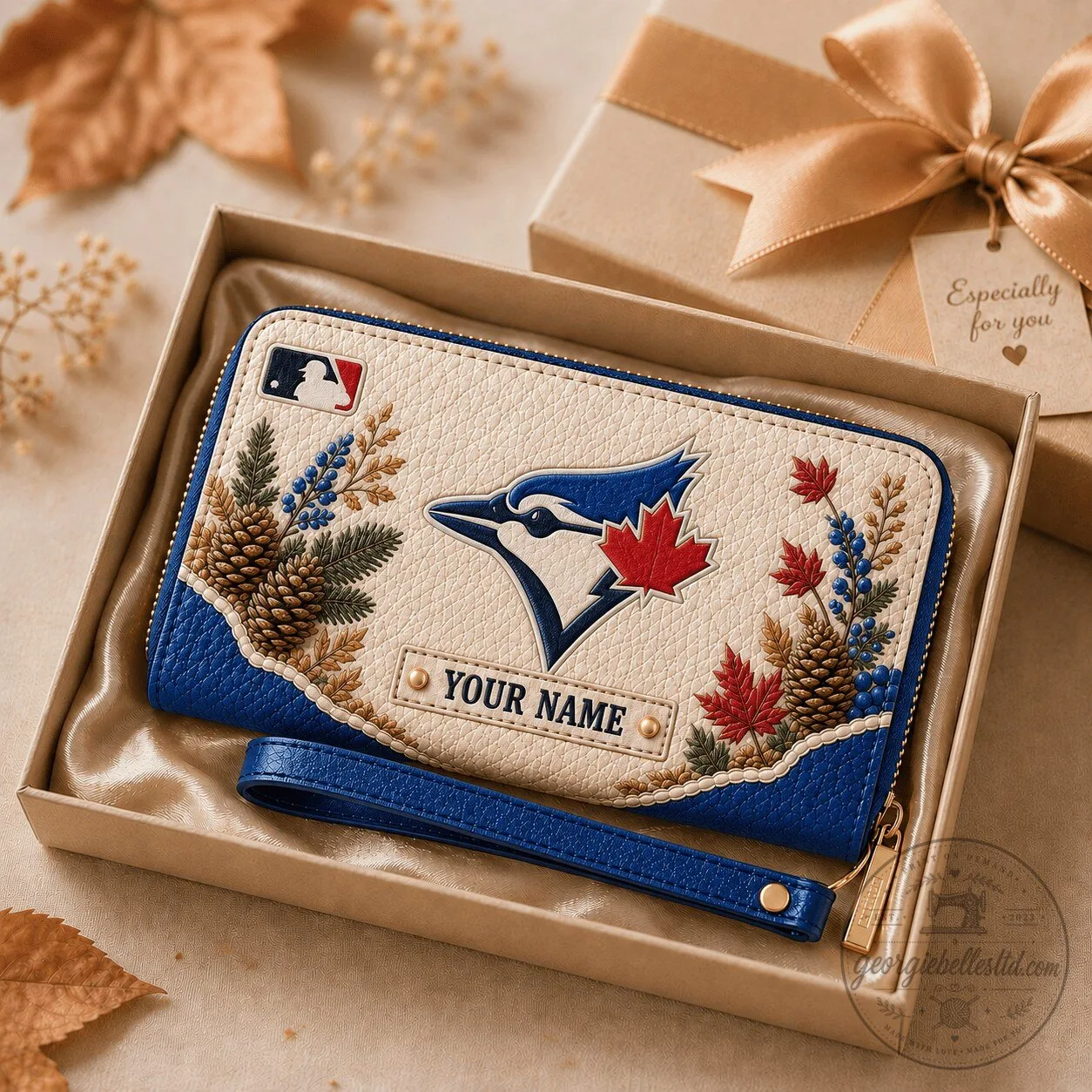 Toronto Blue Jays MLB Autumn Style Custom Name Women's Wallet