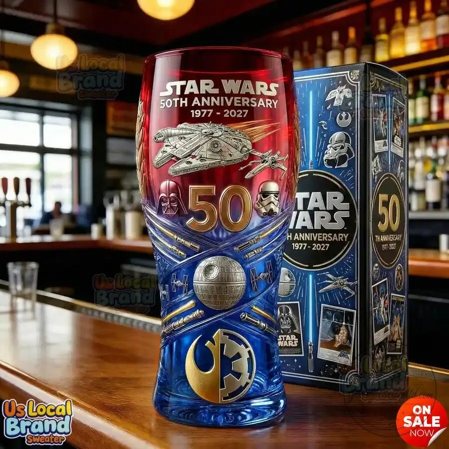 Star Wars 50th Anniversary Millennium Falcon Death Star Drinking Glass 3 Star Wars 50th Anniversary Millennium Falcon Death Star Drinking Glass