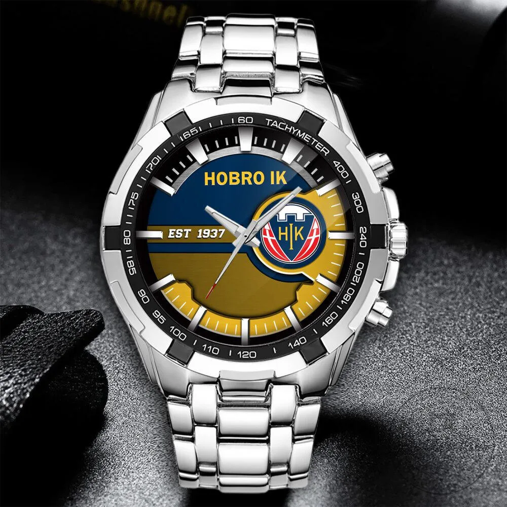 Hobro IK Football Club Est 1937 Stainless Steel Watch 1 Hobro IK Football Club Est 1937 Stainless Steel Watch