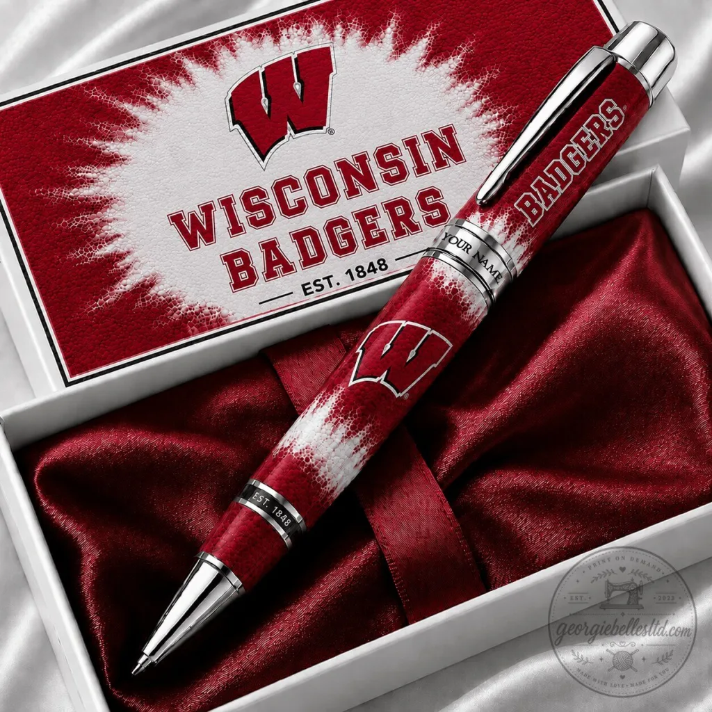 Wisconsin Badgers University Custom Name Ballpoint Pen Gift Set Wisconsin Badgers University Custom Name Ballpoint Pen Gift Set